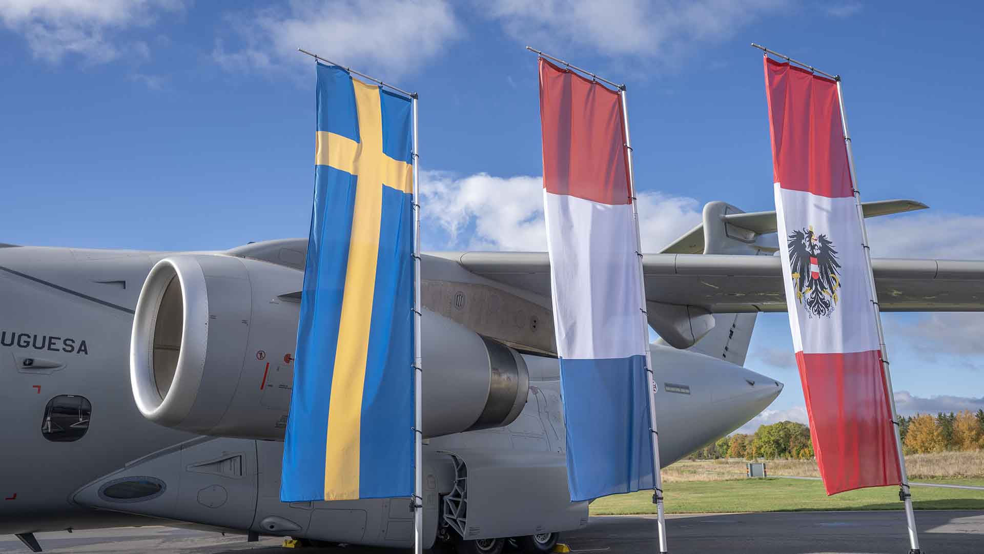 Sverige ansluter sig till ett redan befintligt kontrakt med Nederländerna och Österrike för anskaffning av nya transportflygplan. Foto: FMV / Staffan Ekstrand