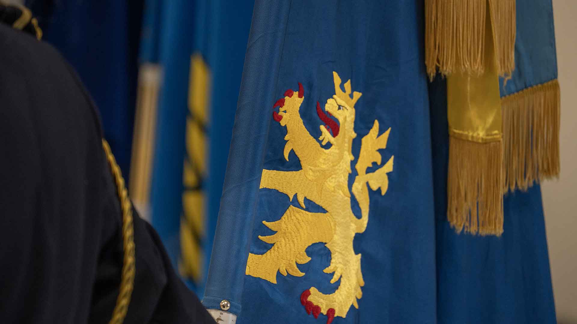 Överlämningsceremoni vid Skaraborgs flygflottilj F 7 i Såtenäs. Foto: FMV