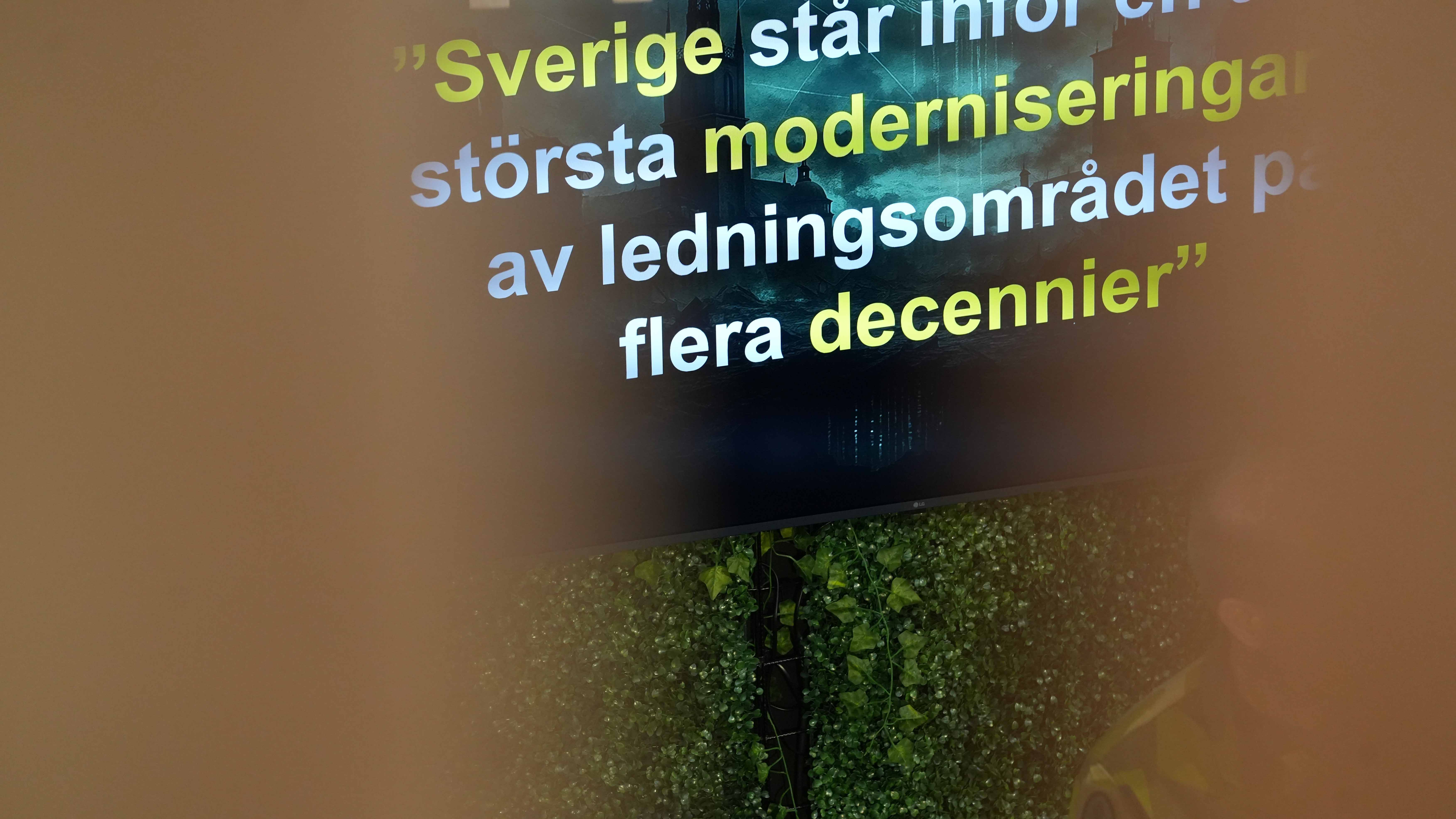 "Sverige står inför sina största moderniseringar av ledningsområdet på flera decennier". Foto: FMV