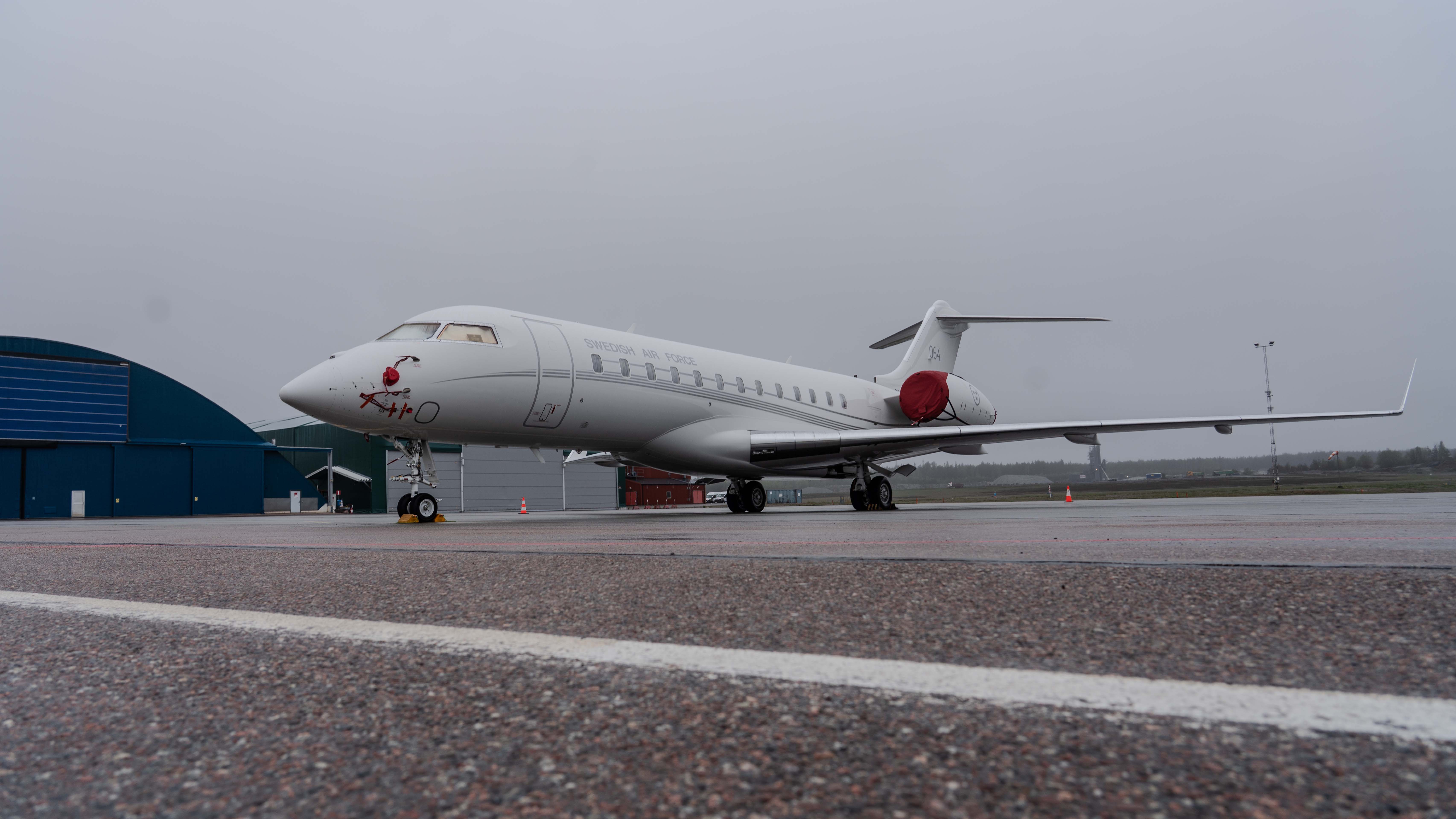 Ett av de två nya statsflygplanen TP 106. Foto: FMV