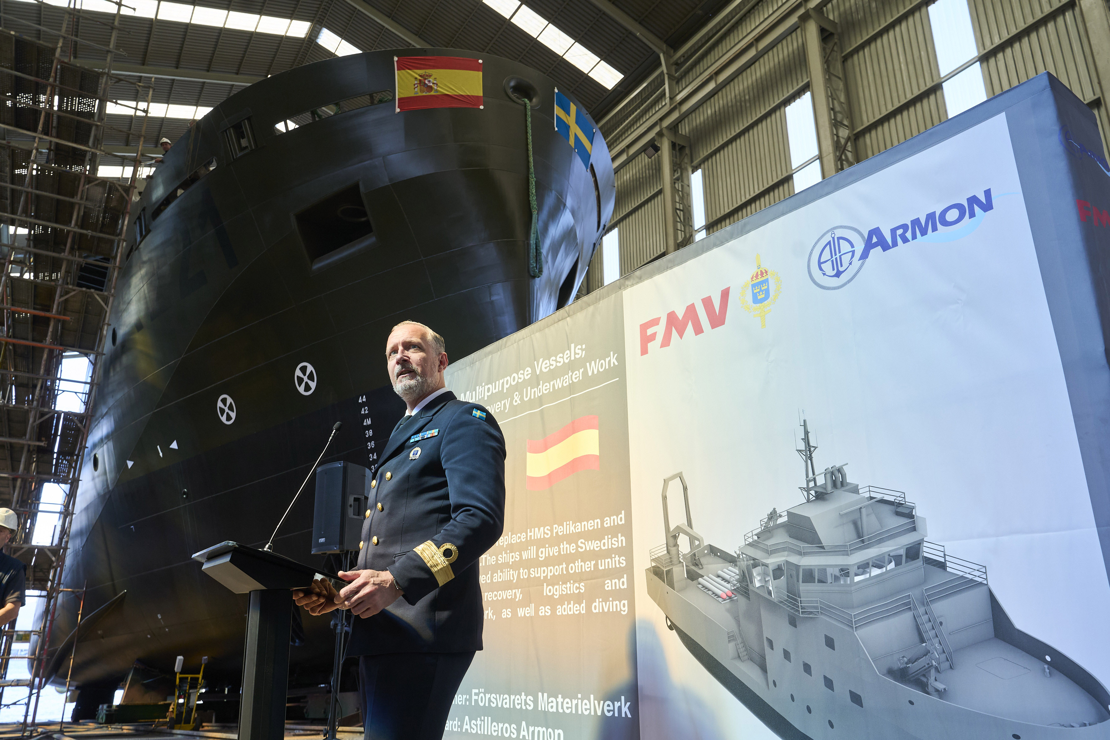 Fredrik Lindén, chef för verksamhetsområde marinmateriel på FMV. Foto: Astilleros Armon