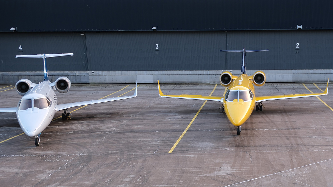 Learjet 60 är ett något modernare och större flygplan än föregångaren Learjet 35. Foto: Björn Rüden