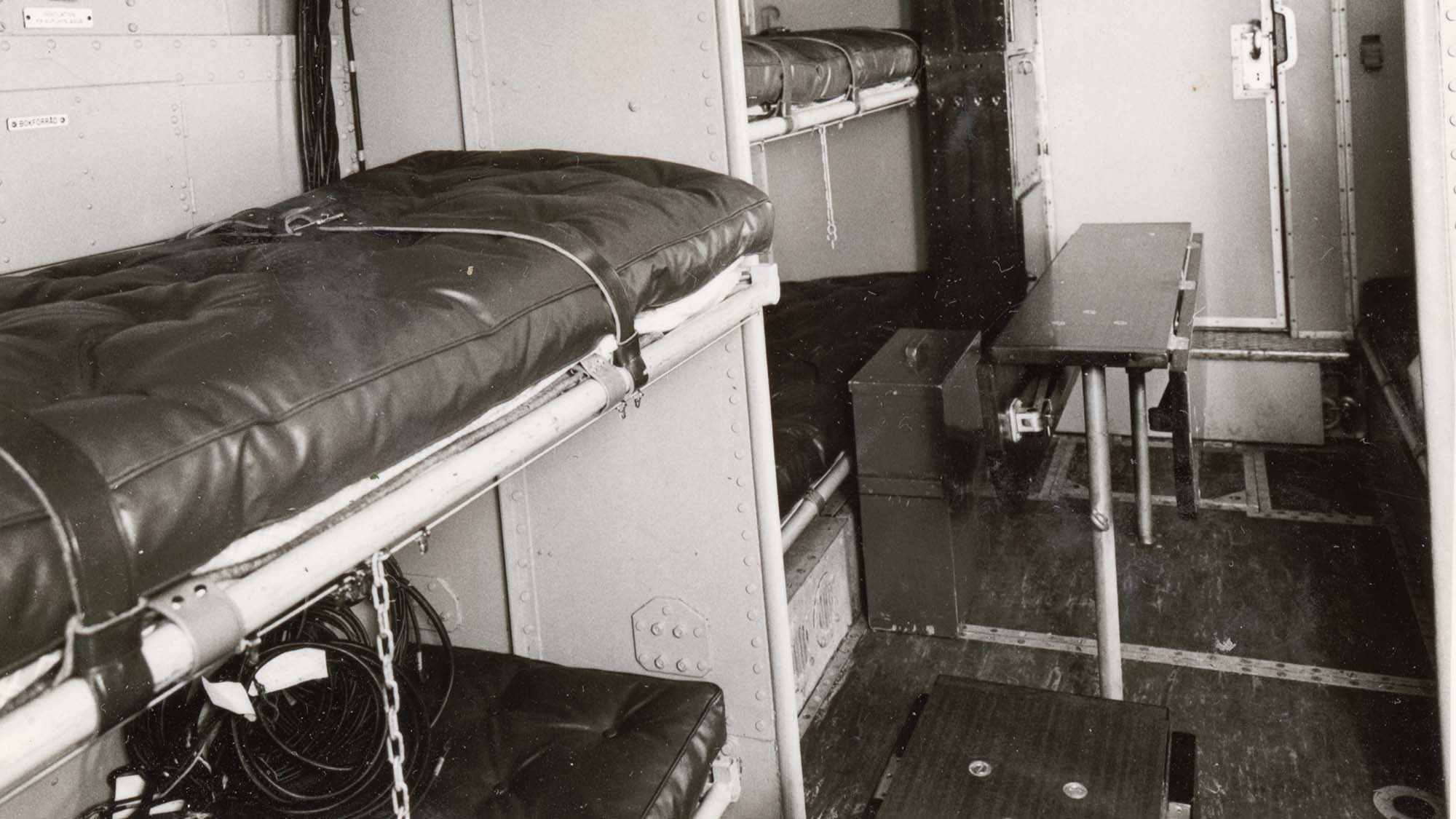 Sovplatser från Hajen. Foto: Marinmuseum