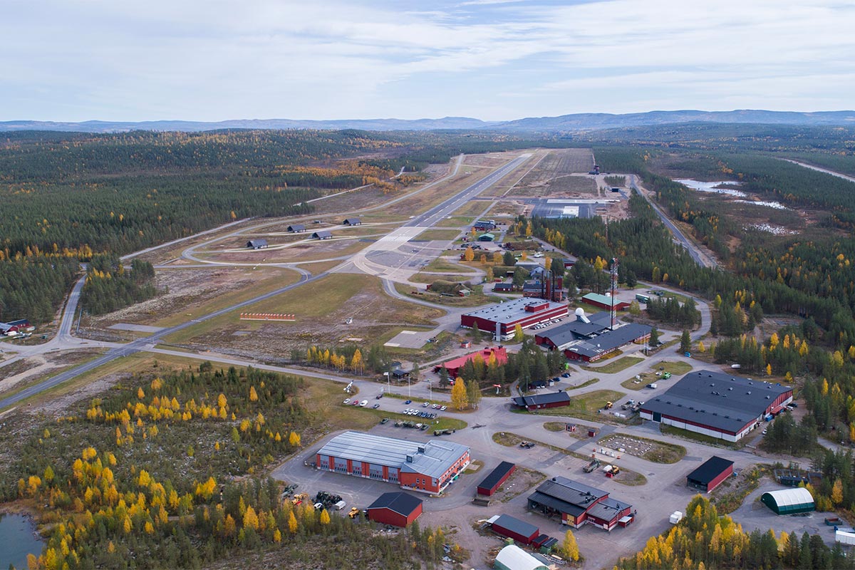 Aerial photo of Vidsel Air base