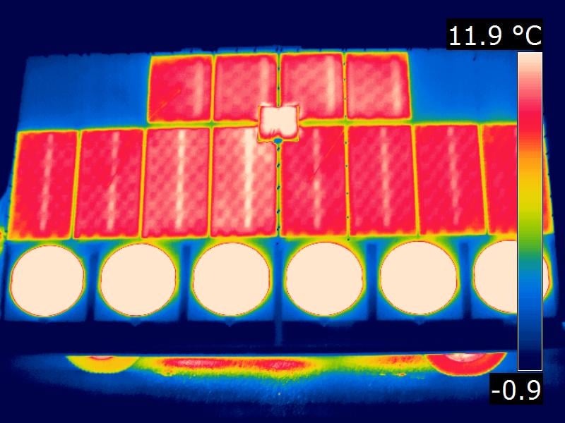Colourful IR signature of a tracked vehicle