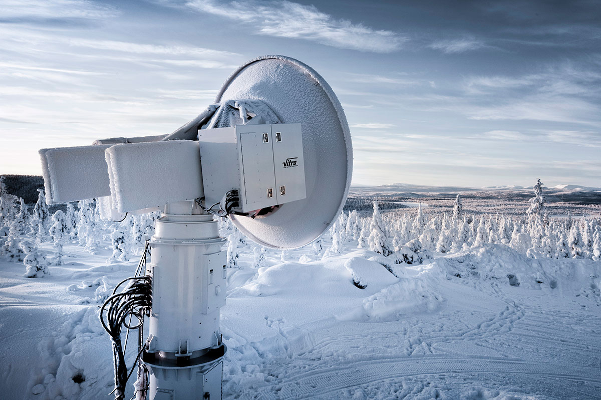 Radar unit in wintertime