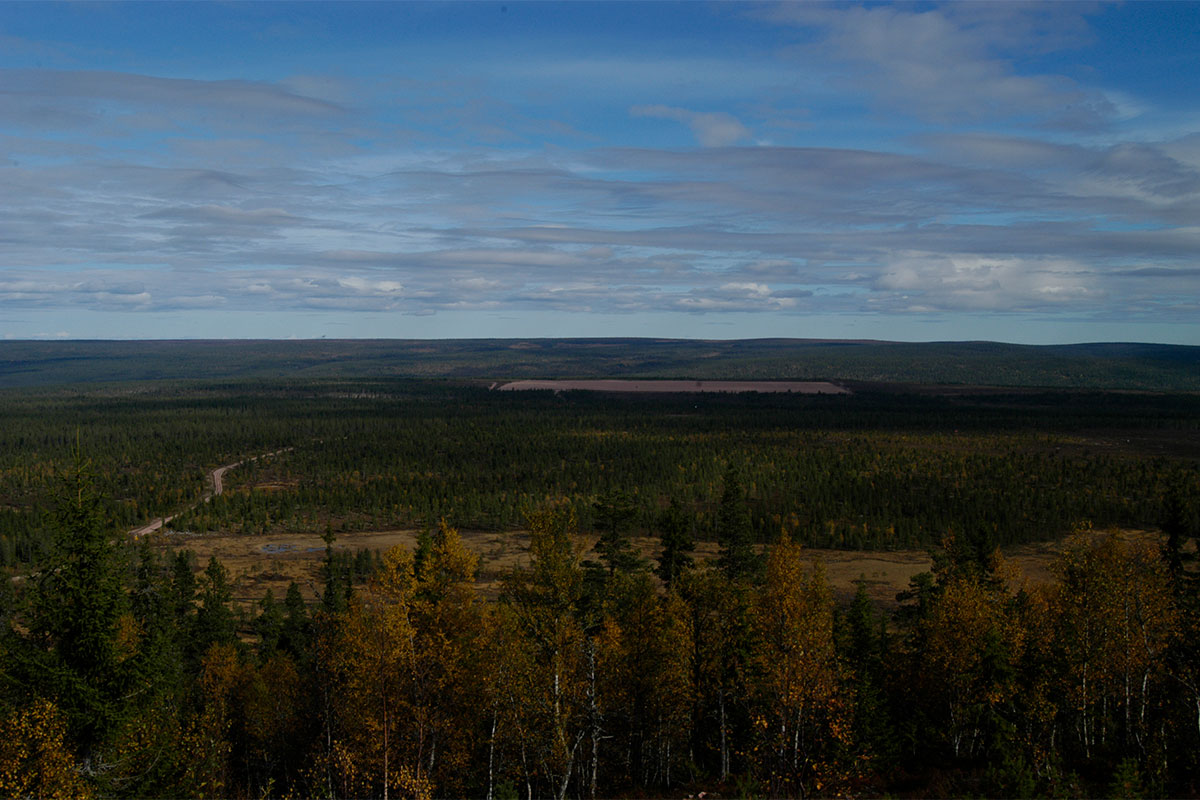 Aerial photo of Alvdalen Firing Range